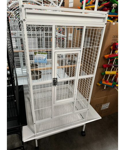 Parrot-Supplies Lakeland Play Top Parrot Cage White